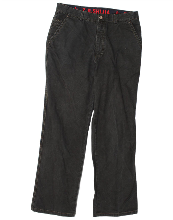 Pantaloni chino dritti vintage da uomo W34 L31 neri