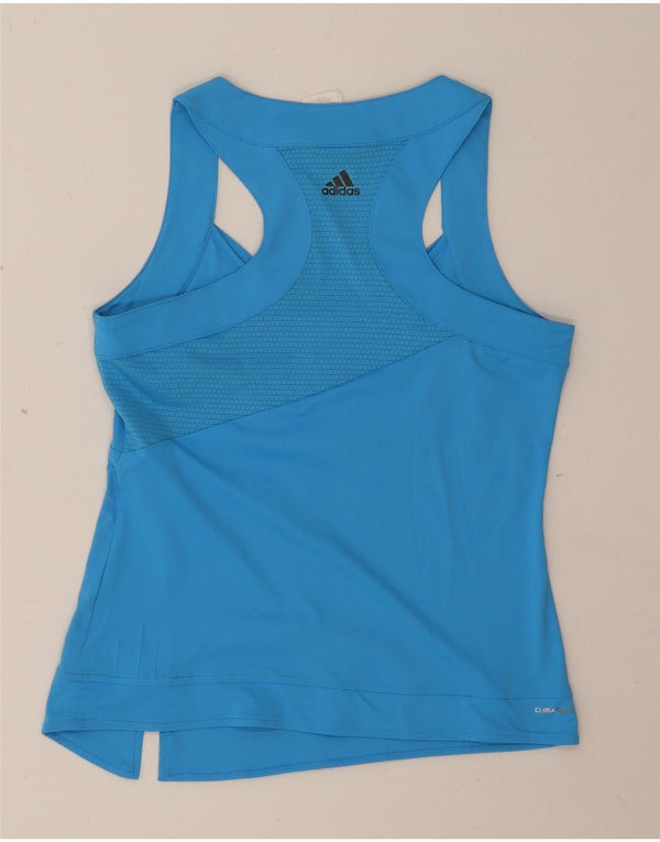 Canotta Adidas Clima 365 da donna UK 16 grande poliestere blu