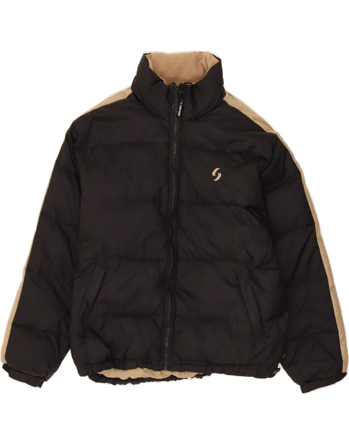 CAMP DAVID Mens Padded Jacket UK 42 XL Black Polyamide Vintage Camp David and Second-Hand Camp David from Messina Hembry 