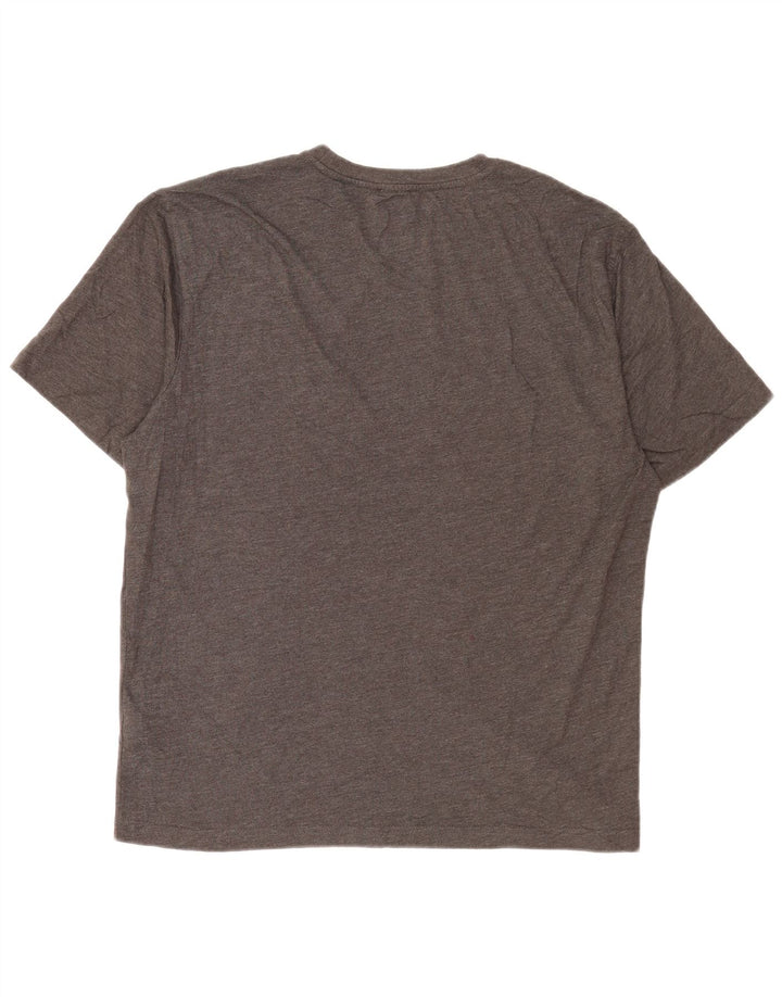 T-shirt grafica da uomo Reebok Top grande in cotone grigio