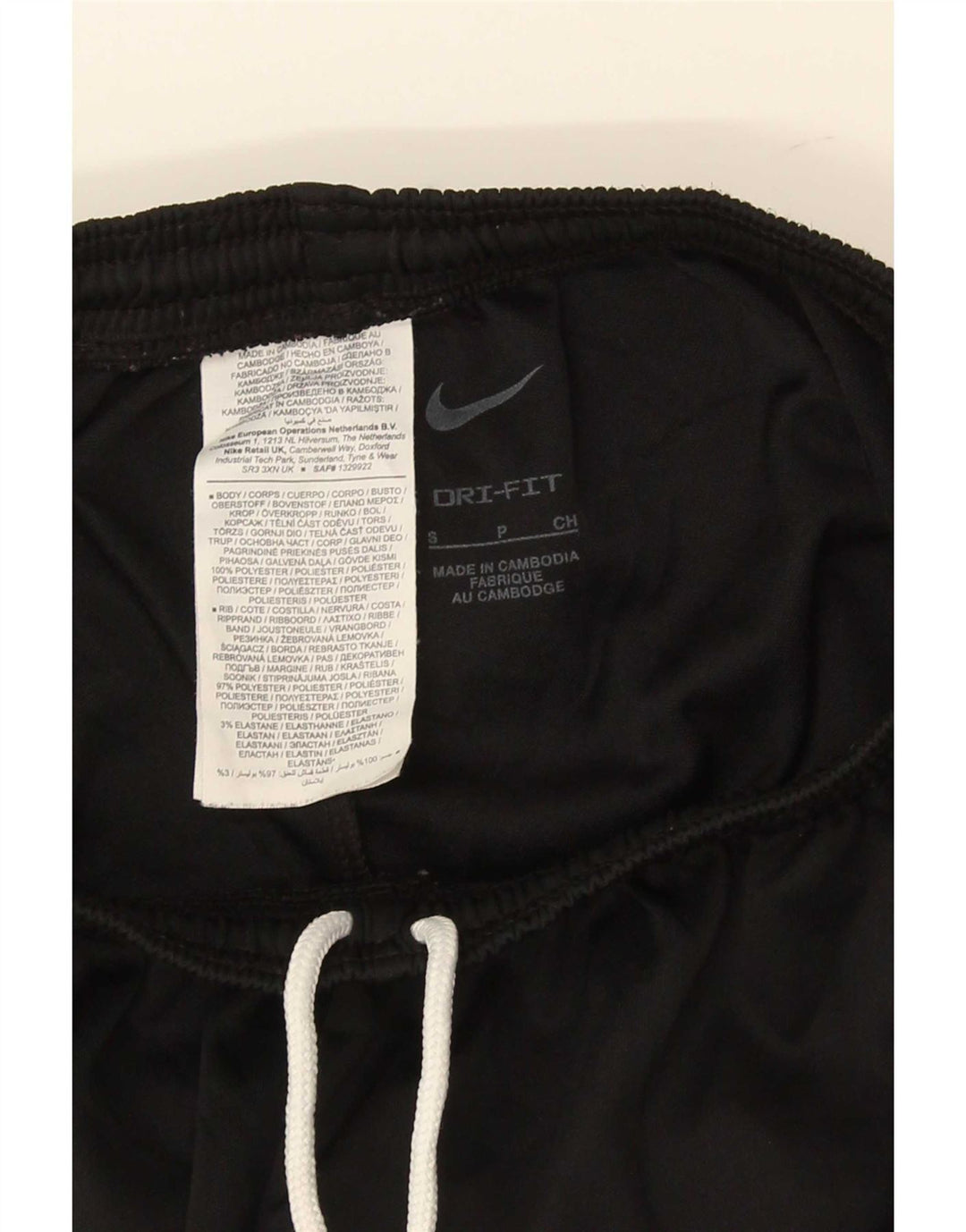 Pantaloni da tuta Nike Dri Fit da uomo piccoli in poliestere nero
