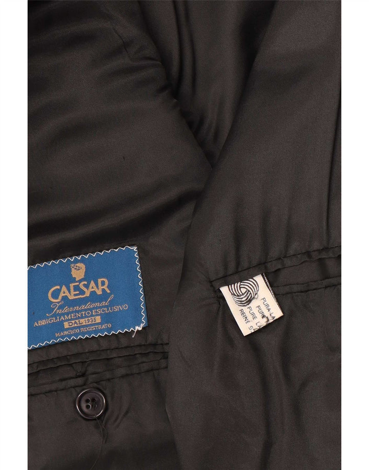 Giacca blazer doppiopetto da uomo Caesar UK 38 Lana grigio medio