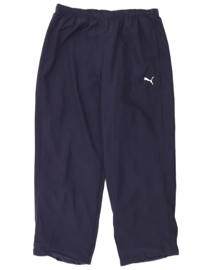 Pantaloni da tuta da uomo PUMA grandi in poliestere blu navy