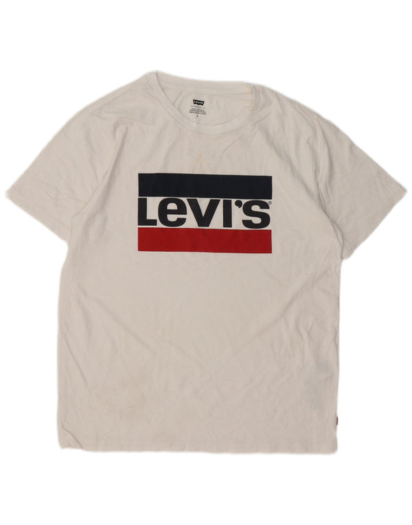 T-shirt grafica da uomo Levi's Top in cotone bianco medio