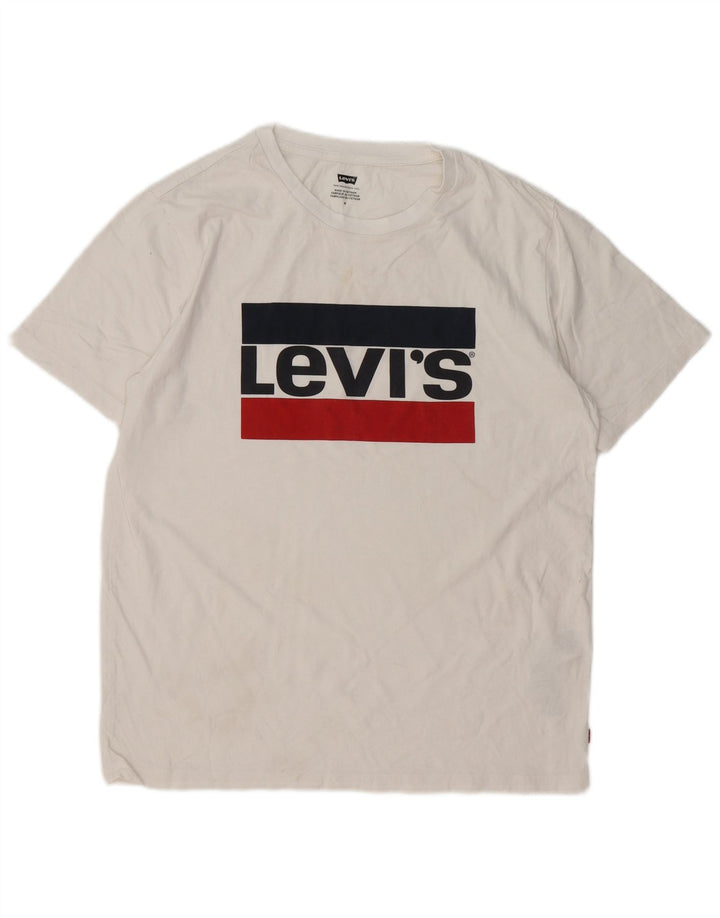 T-shirt grafica da uomo Levi's Top in cotone bianco medio