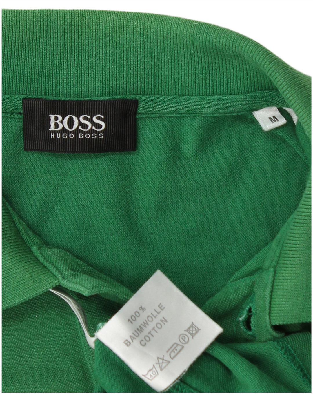 Polo da uomo HUGO BOSS in cotone verde medio