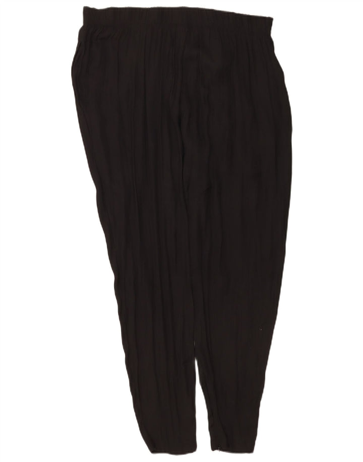 Pantaloni Chino Pegged da donna Benetton UK 12 Medium W34 L26 Poliestere nero