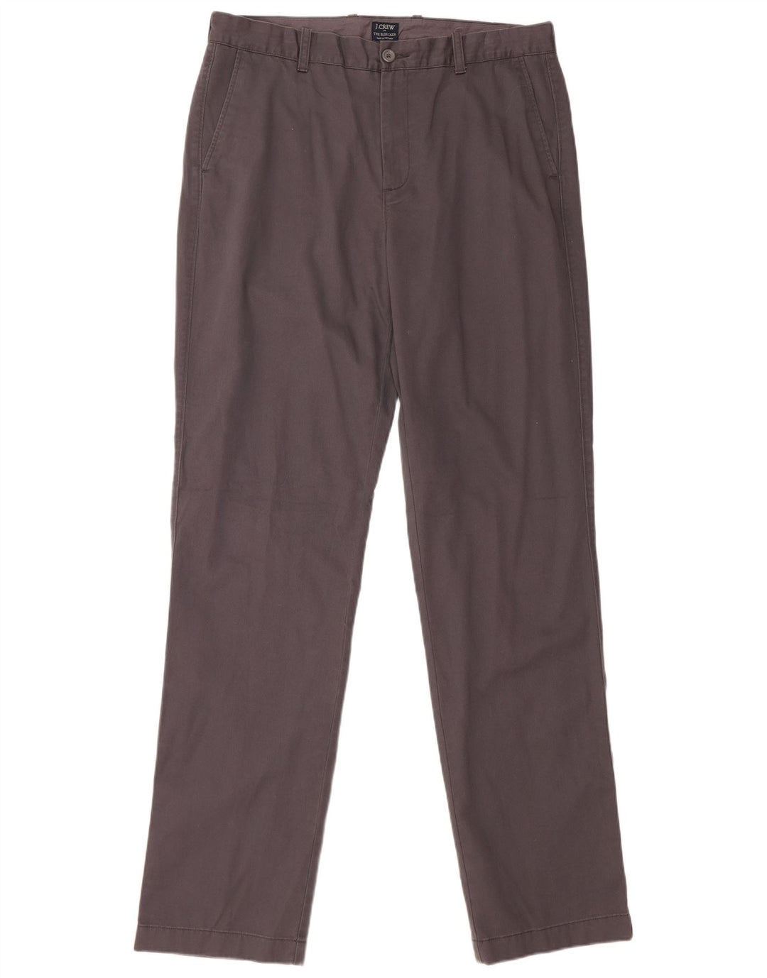 J. CREW Pantaloni chino dritti da uomo The Bleecker W34 L36 cotone grigio