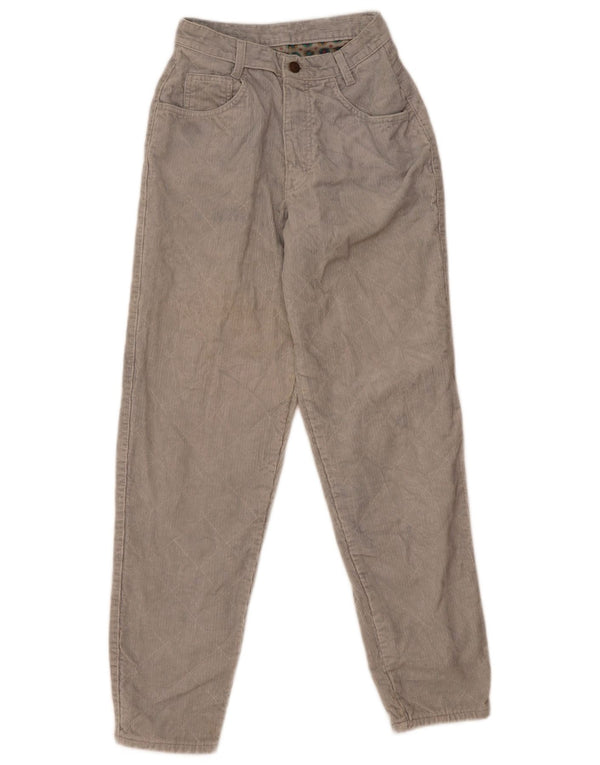 Pantaloni di velluto a coste affusolati da donna Carrera W27 L29 cotone grigio