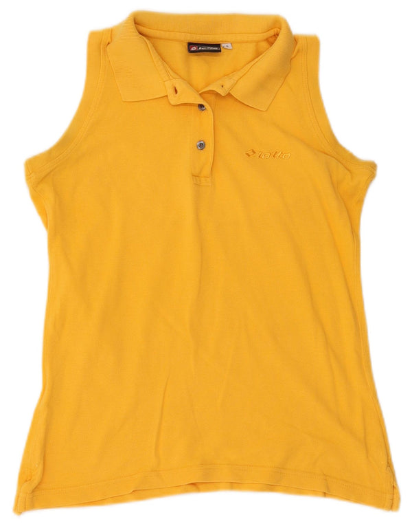 Polo senza maniche da donna Lotto UK 10 Small Gialla
