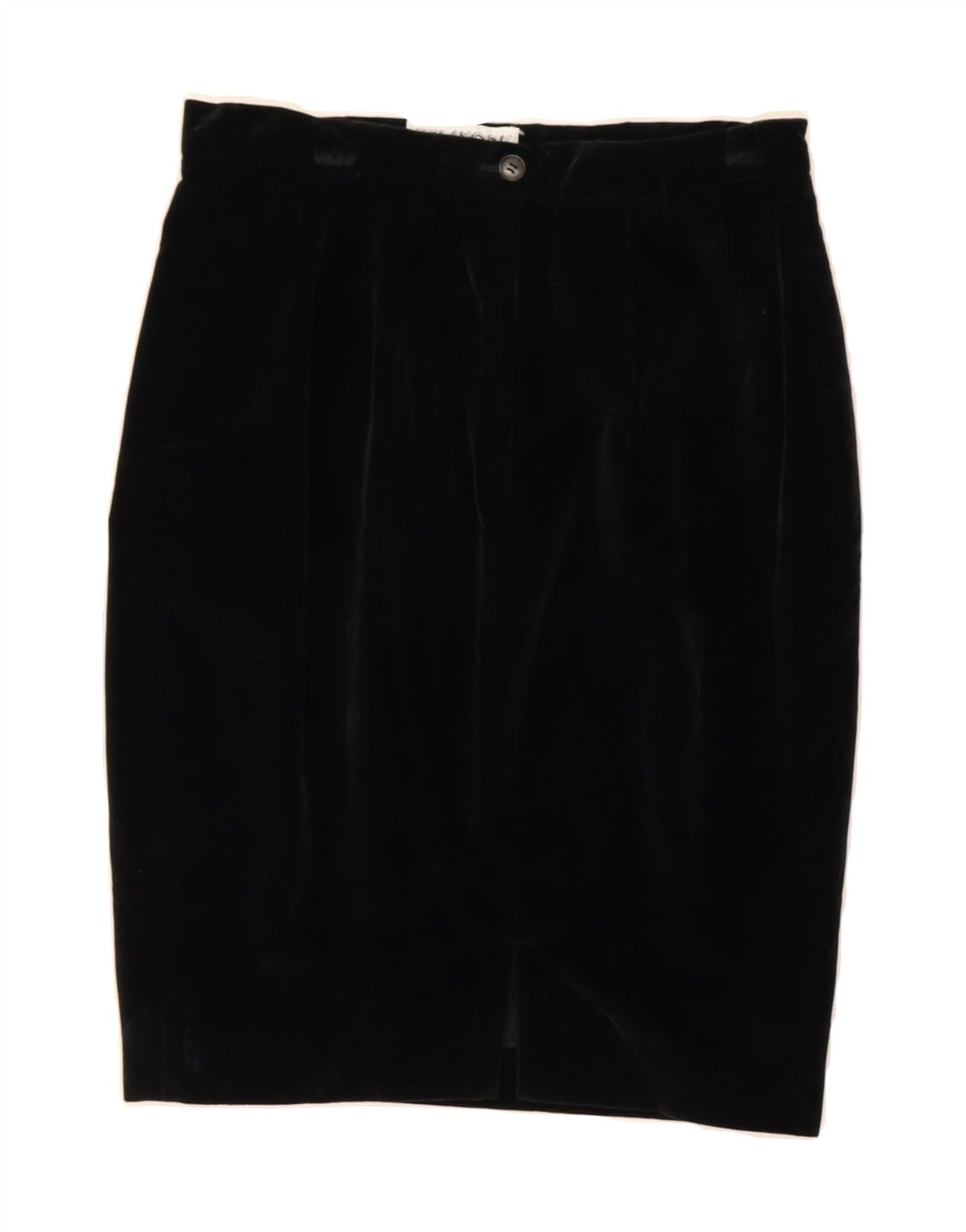 VINTAGE Womens Pencil Skirt IT 44 Medium W28  Black Cotton Vintage Vintage and Second-Hand Vintage from Messina Hembry 