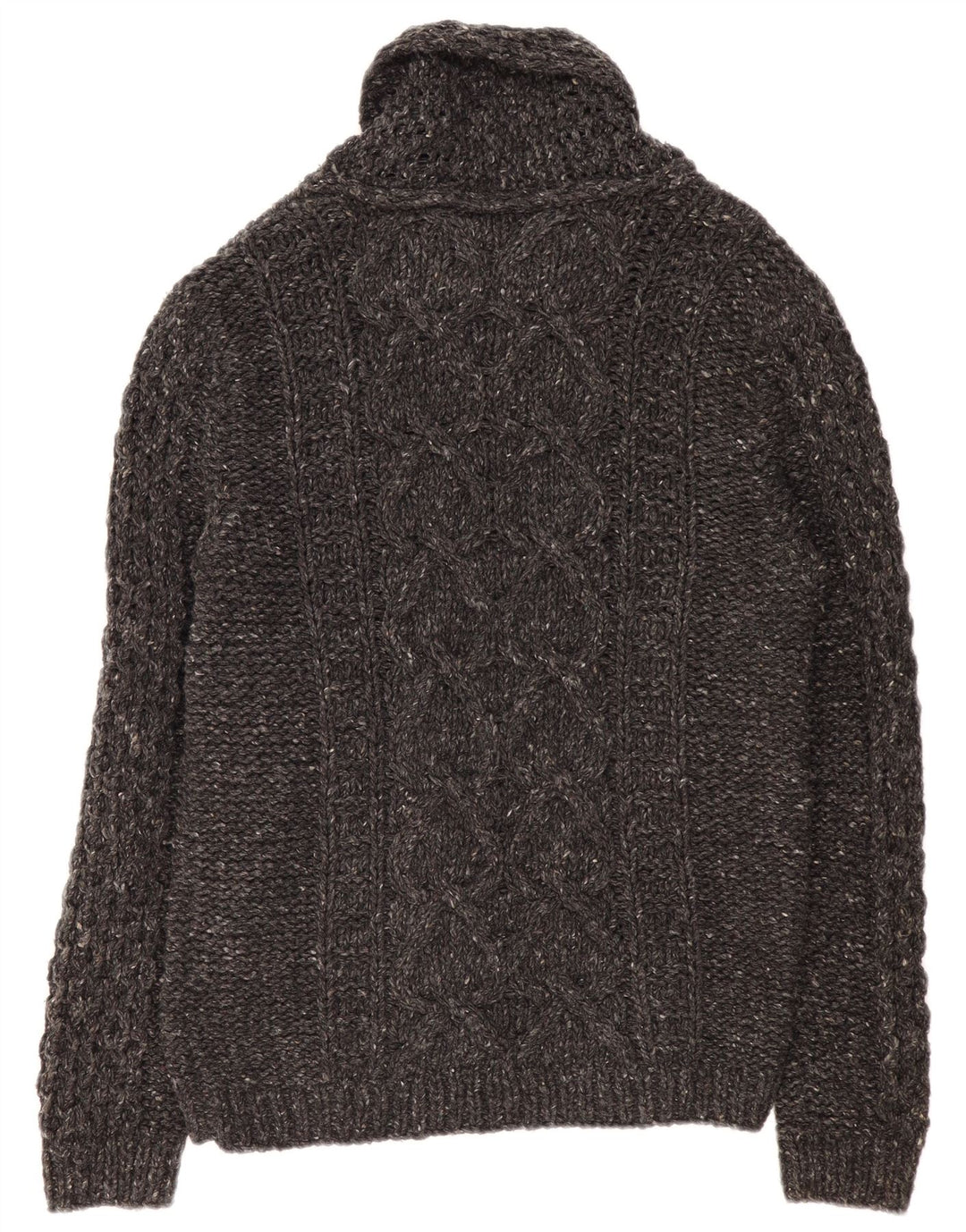 DIESEL Maglione cardigan da uomo grande lana screziata grigia