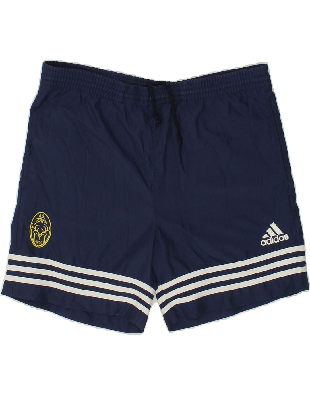 ADIDAS Mens Sport Shorts UK 36/38 Small Navy Blue Polyester Vintage Adidas and Second-Hand Adidas from Messina Hembry 