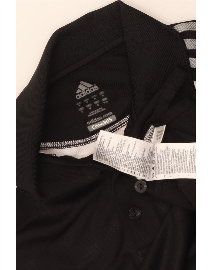 Polo Adidas da uomo Clima 365, poliestere color block medio nero