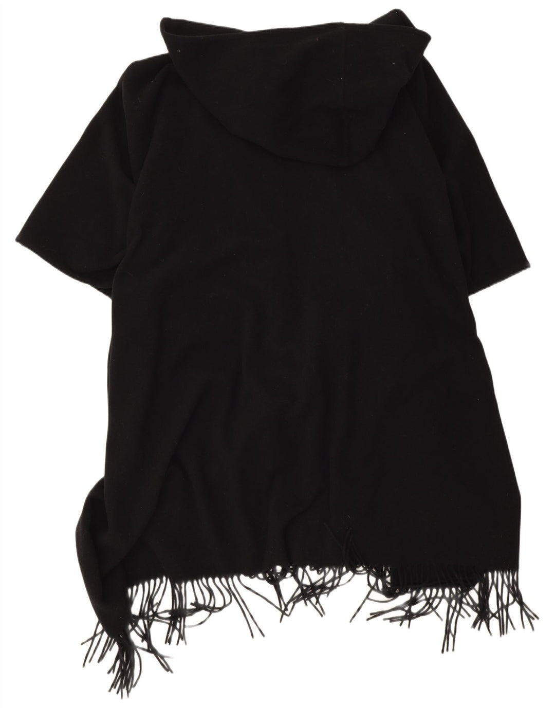 Cappotto poncho con cappuccio da donna Easy Comfort, taglia unica, in lana nera