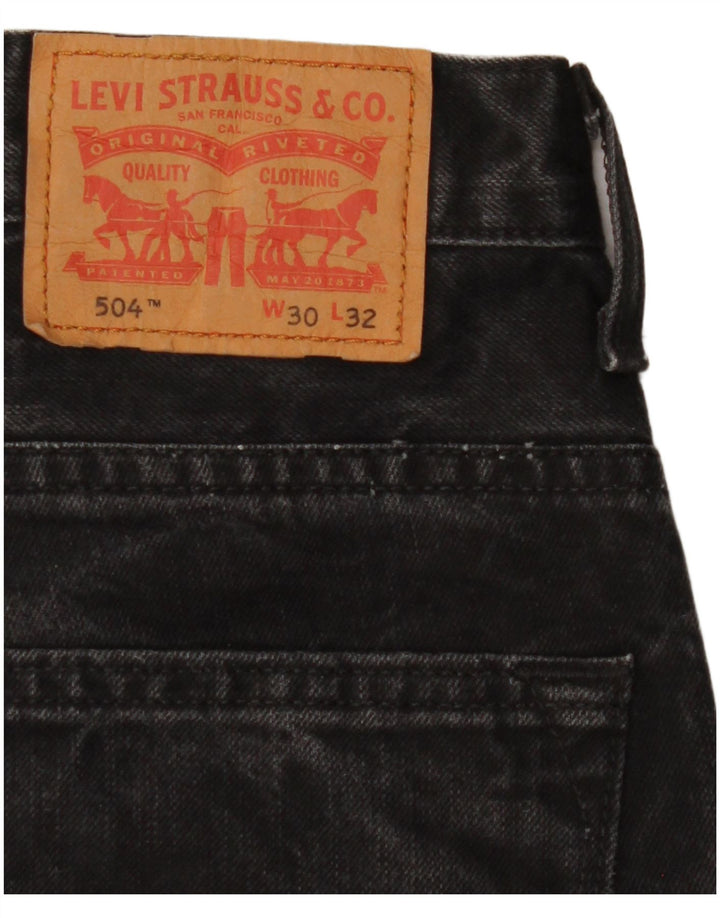 Levi's Uomo 504 Jeans dritti W30 L32 Cotone Nero