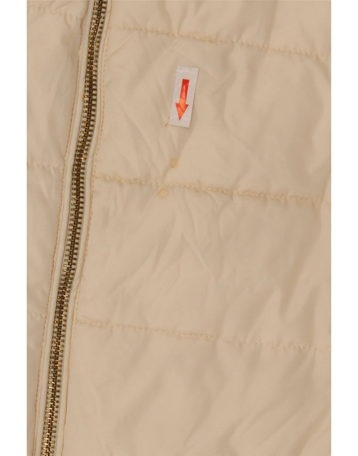 Giacca imbottita oversize da donna Zara UK 10 piccola poliestere bianco