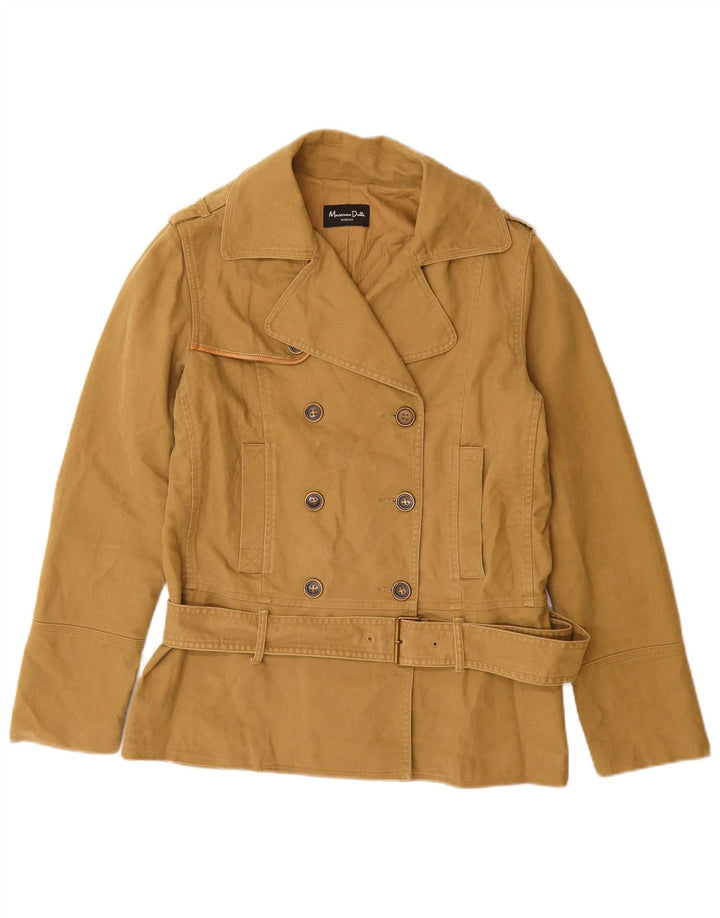 Cappotto da marinaio da donna Massimo Dutti UK 14 Cotone beige medio