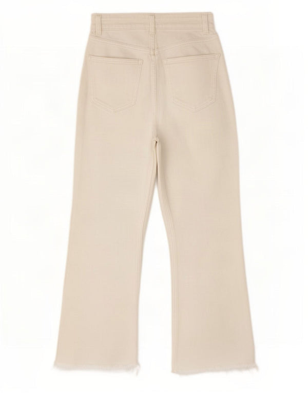 Jeans corti da donna Zara EU 34 2XS W24 L25 Bianco
