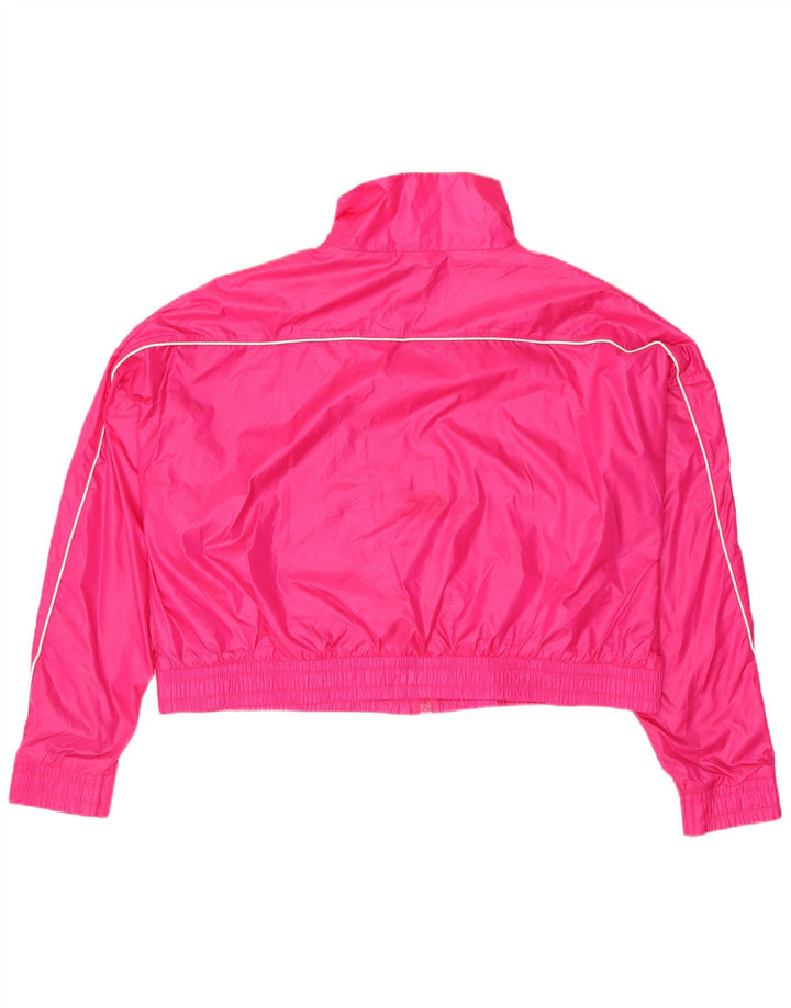 PUMA Giacca da ginnastica oversize corta da donna UK 14 Nylon rosa medio