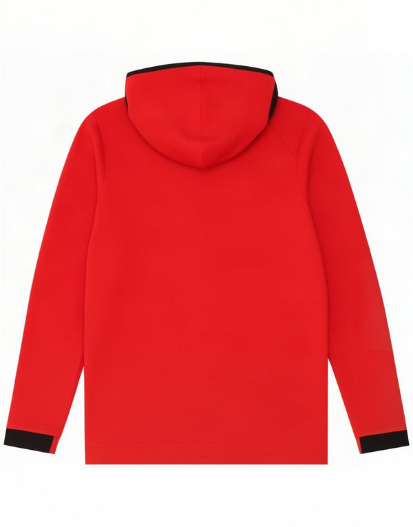 Felpa con cappuccio e zip grafica Nike Dri Fit da ragazzo 13-14 anni XL Rosso Colourblock