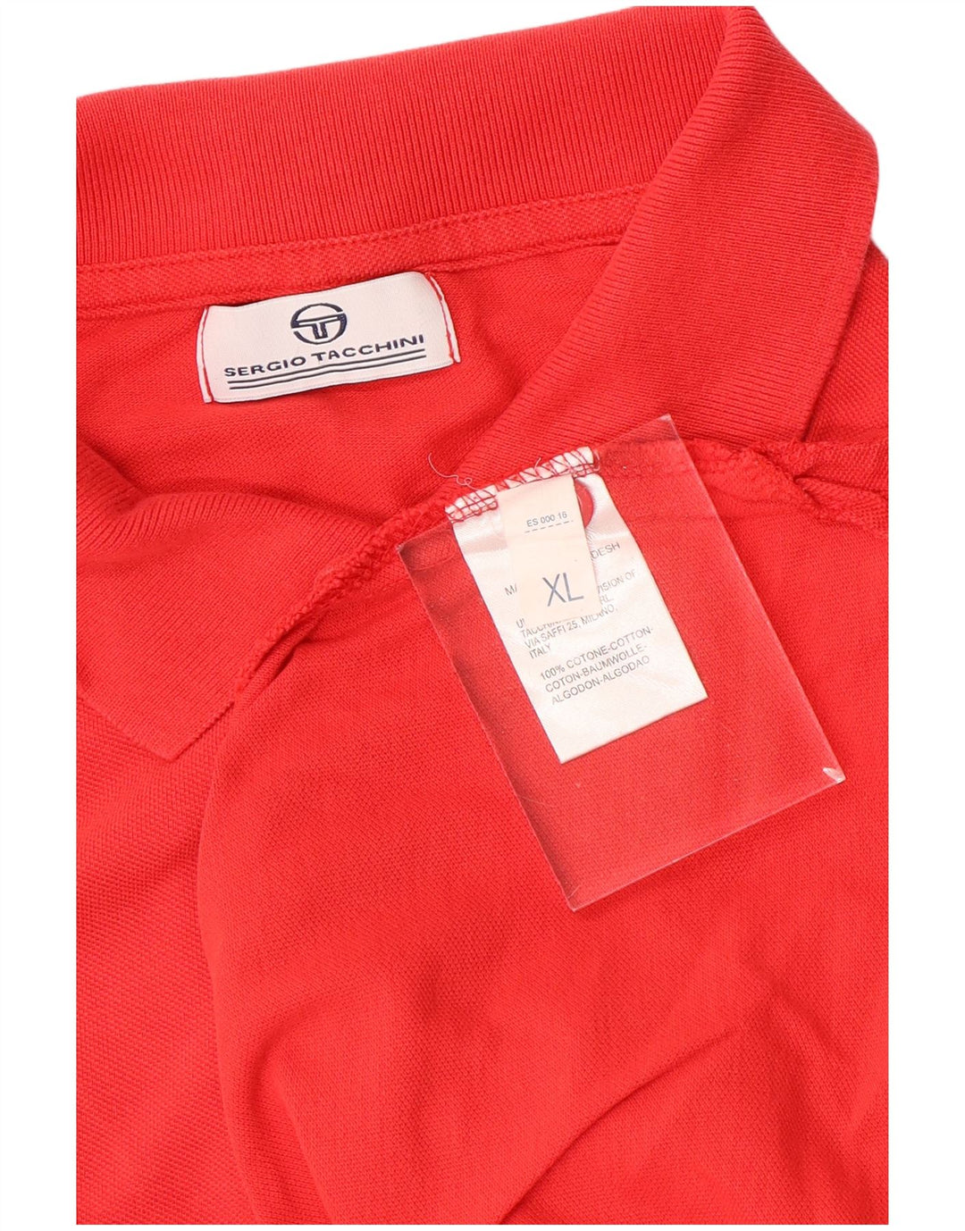 SERGIO TACCHINI Polo Uomo Manica Lunga XL Rosso Cotone