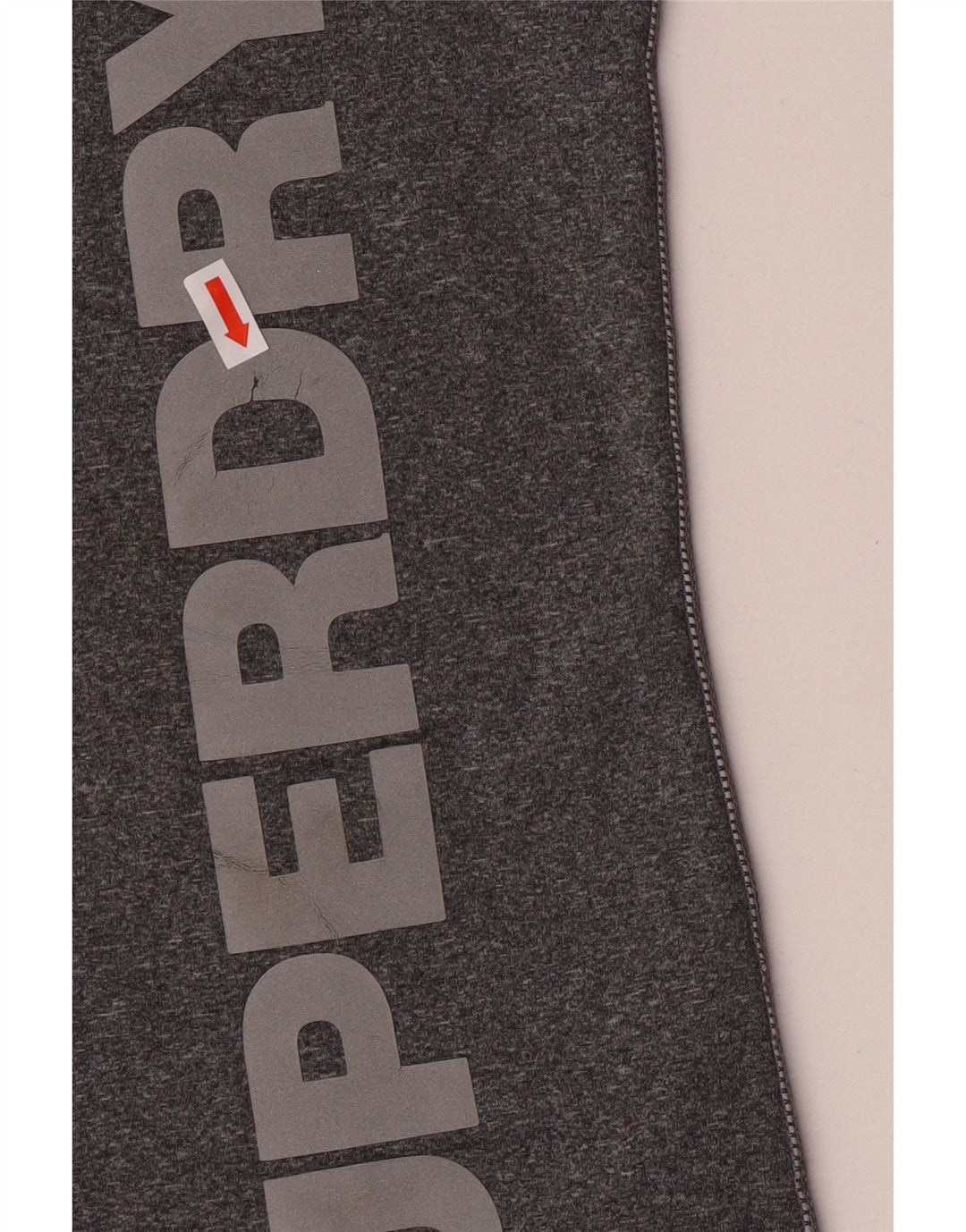 T-shirt grafica da donna Superdry Top UK 14 Large in poliestere chiazzato grigio