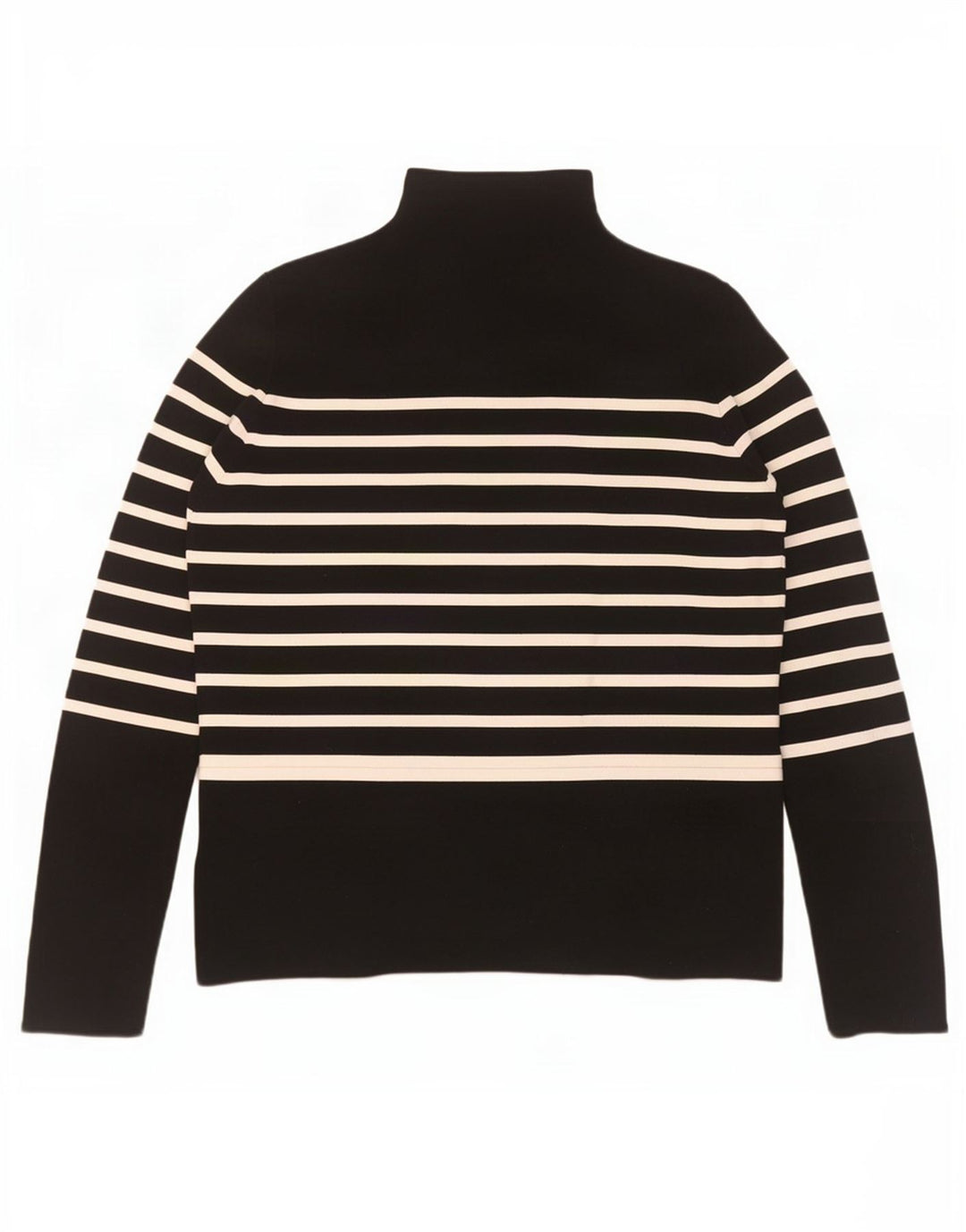Top Zara da donna a maniche lunghe UK 14 Large in poliammide a righe nere