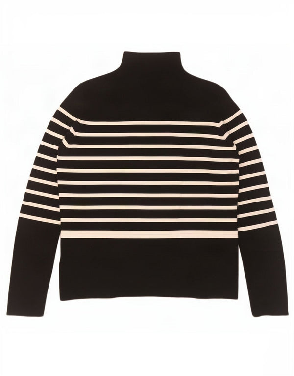 Top Zara da donna a maniche lunghe UK 14 Large in poliammide a righe nere