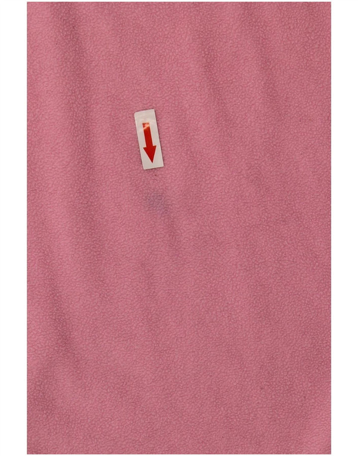 Maglione in pile Reebok da donna con collo a zip UK 16 Large Rosa Poliestere