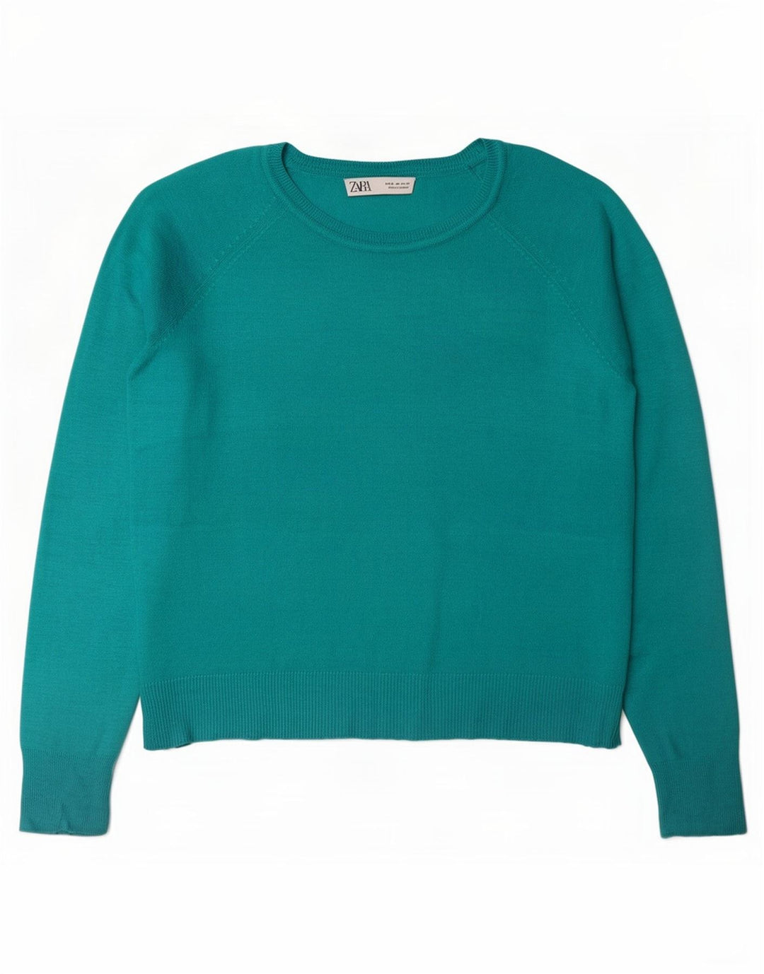 Maglione maglione oversize con scollo a barca da donna Zara UK 14 medio Turchese