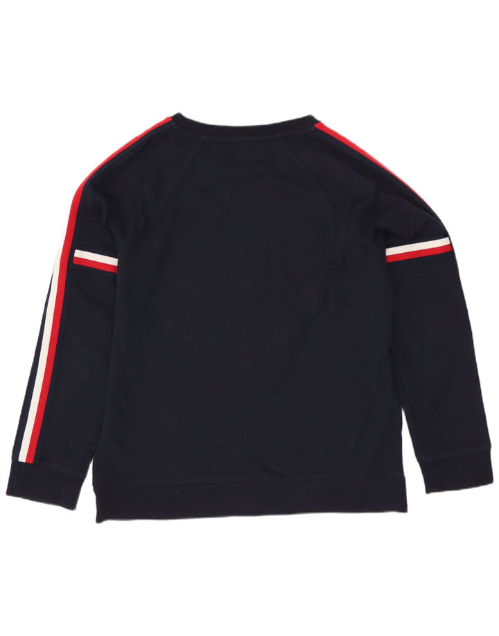 Felpa grafica da donna Tommy Hilfiger Maglione UK 14 Medio Blu Navy