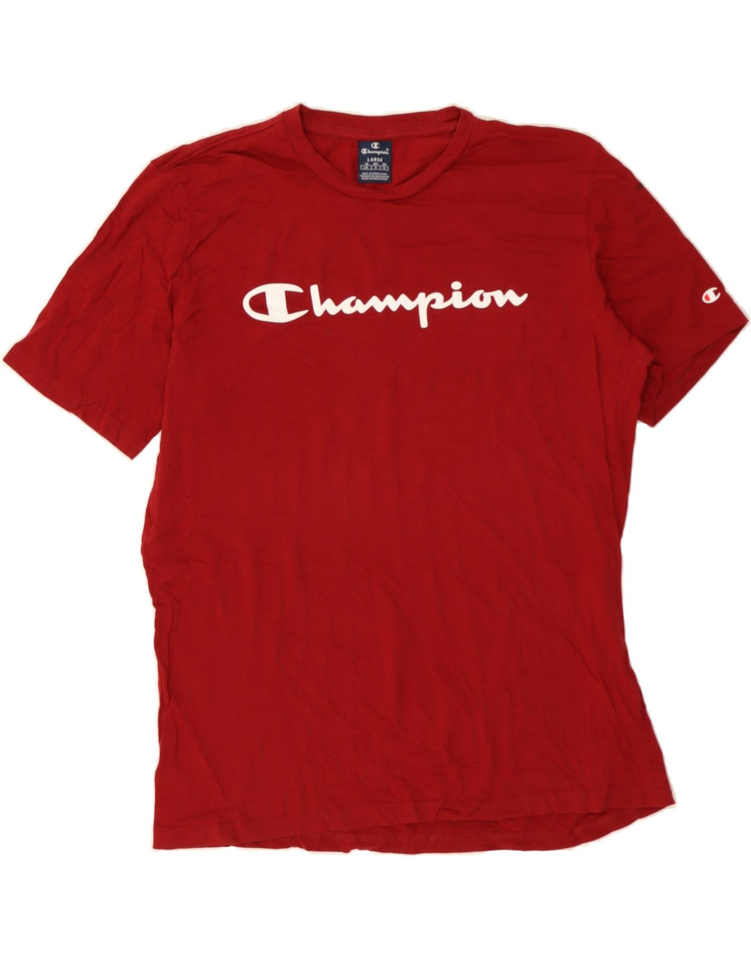 CHAMPION Mens Graphic T-Shirt Top Large Red Vintage Champion and Second-Hand Champion from Messina Hembry 