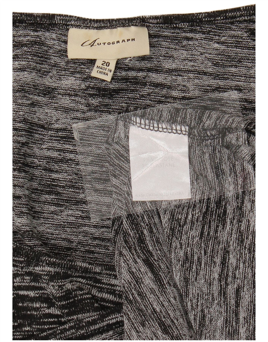 Marks & Spencer Camicetta autografata da donna Top UK 20 2XL Nero screziato