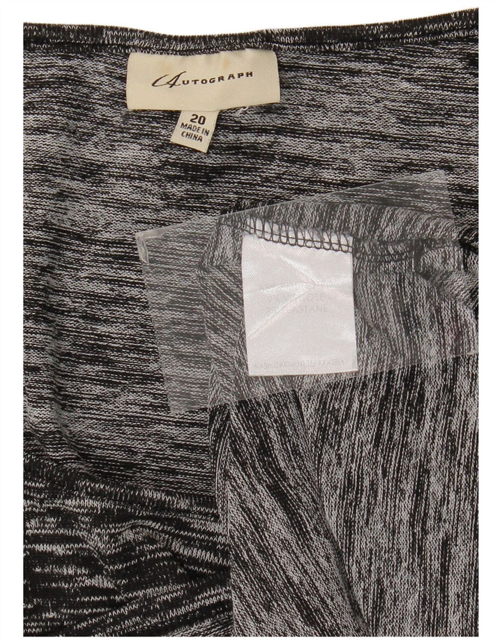 Marks & Spencer Camicetta autografata da donna Top UK 20 2XL Nero screziato