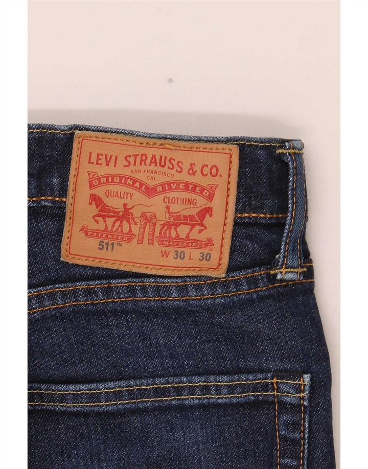 Jeans Levi's Uomo 511 Slim W30 L30 Cotone Blu Navy