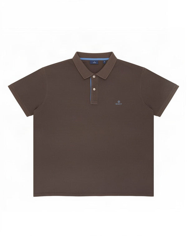 Polo da uomo Gant 5XL in cotone grigio