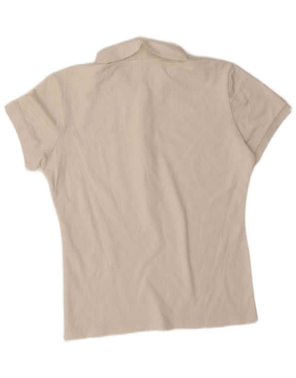 Polo da donna Lacoste UK 14 grande bianca