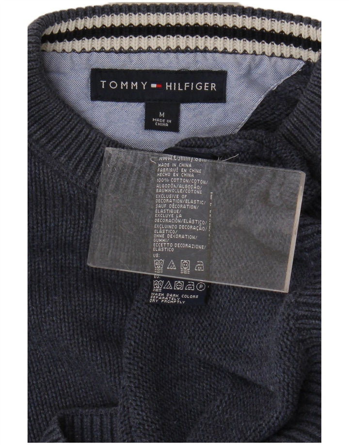 TOMMY HILFIGER Maglione maglione girocollo da uomo cotone medio blu navy