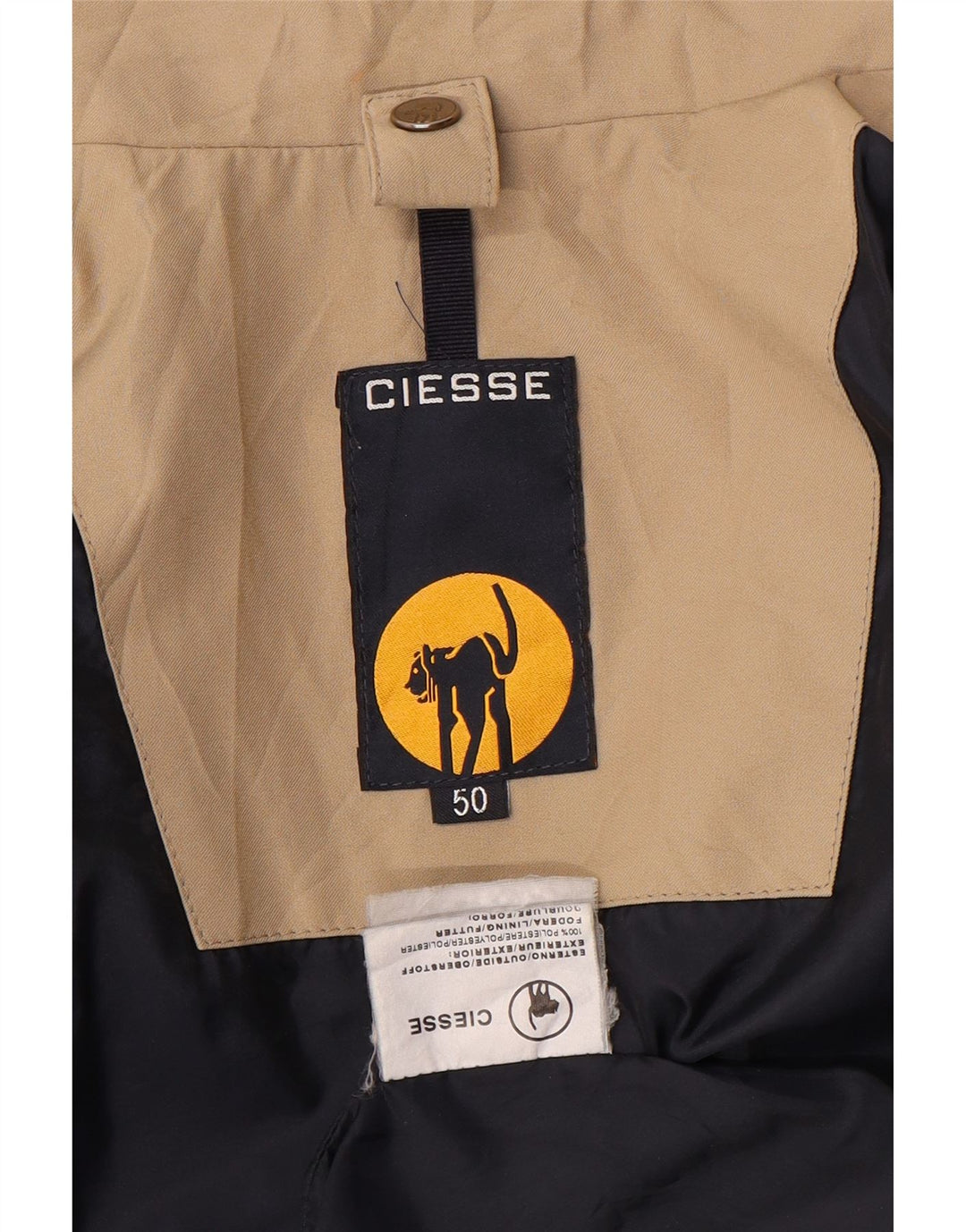 CIESSE PIUMINI Giacca comoda da uomo vestibilità ampia IT 50 Poliestere beige medio