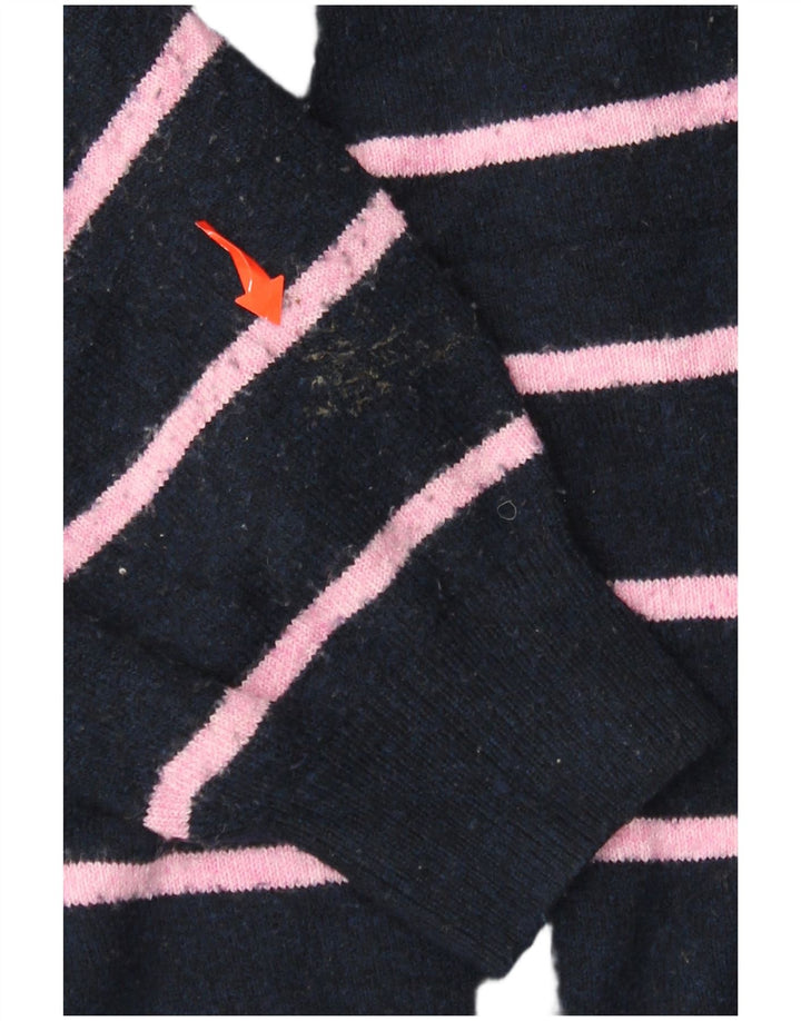 MARKS & SPENCER Maglione da donna con collo a bottoni UK 14 Blu navy medio