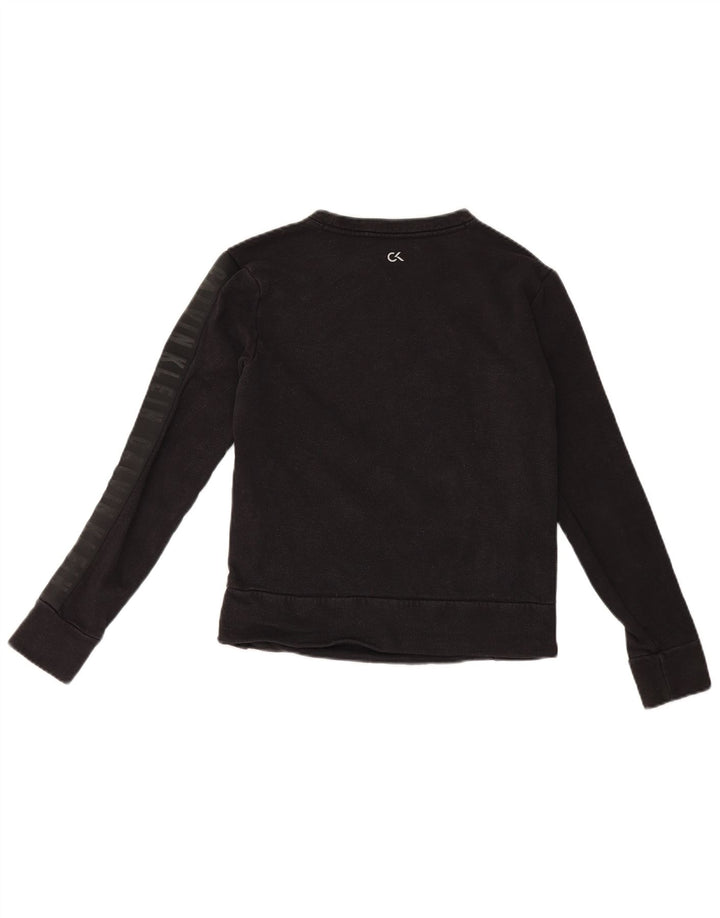 Felpa oversize grafica da donna Calvin Klein Jumper UK 6 XS Nera