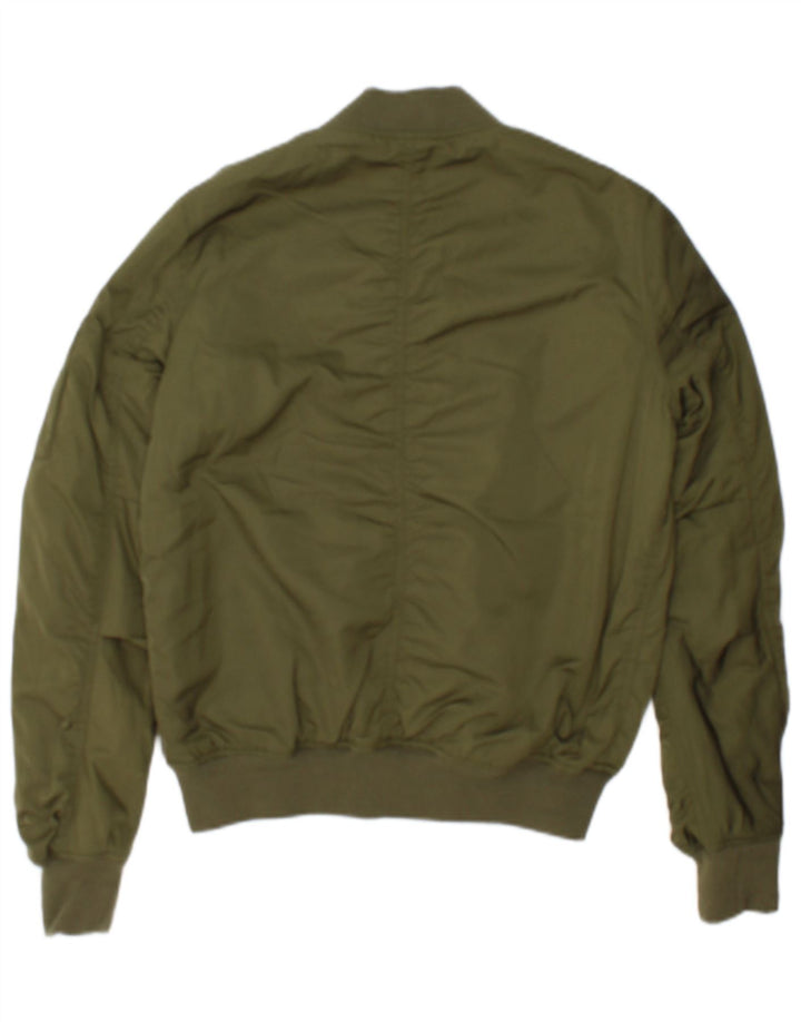 Giubbotto bomber da donna Topshop UK 8 piccolo poliestere kaki