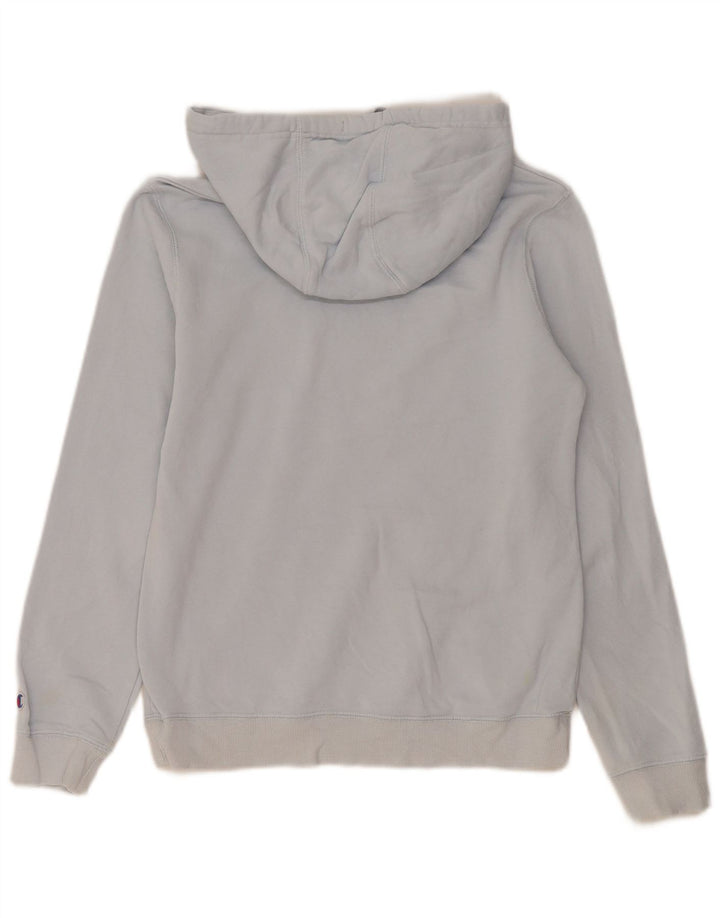 Maglione con cappuccio grafico da uomo Champion piccolo in cotone blu