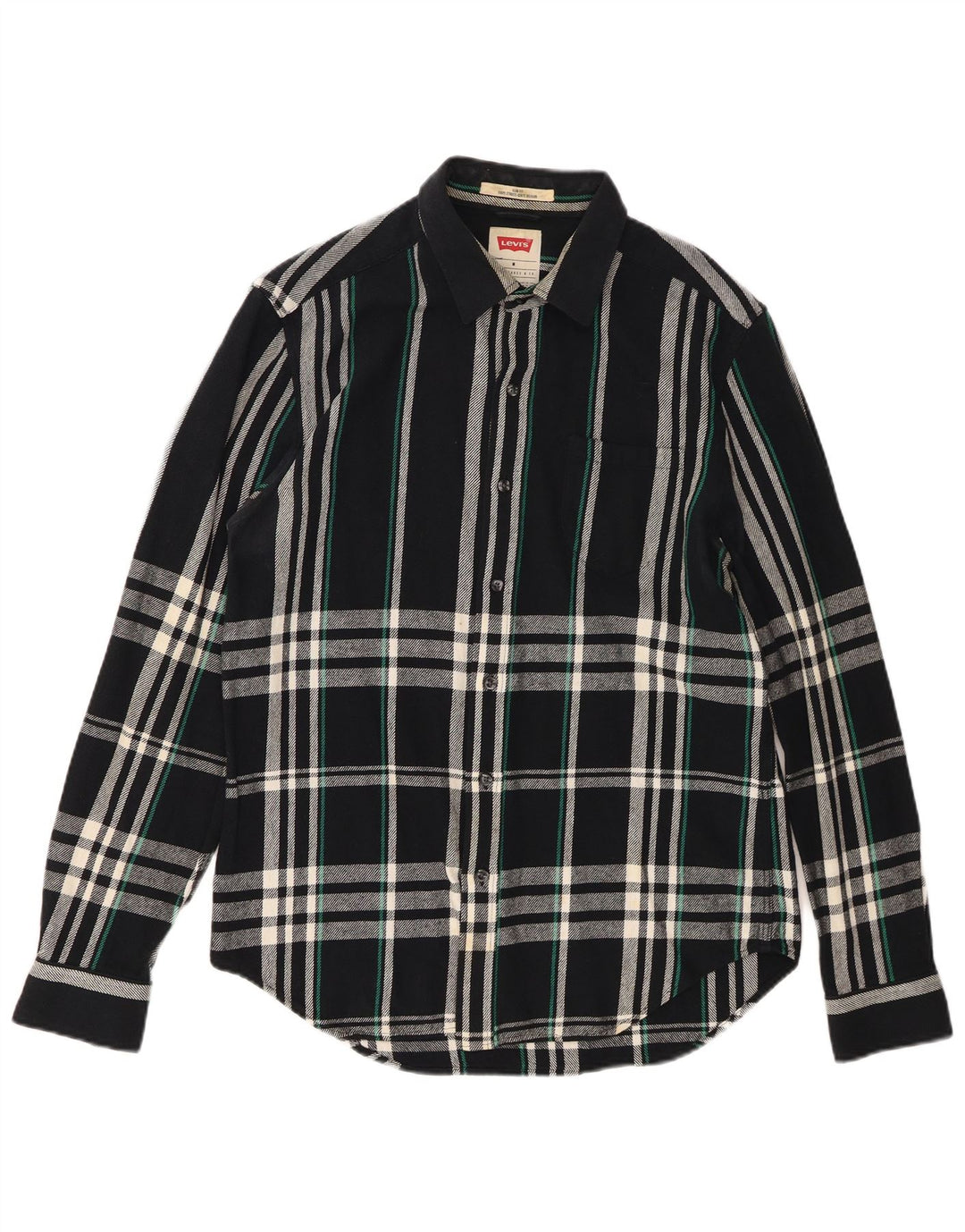 Camicia Levi's da uomo slim fit in flanella a quadri blu navy medio