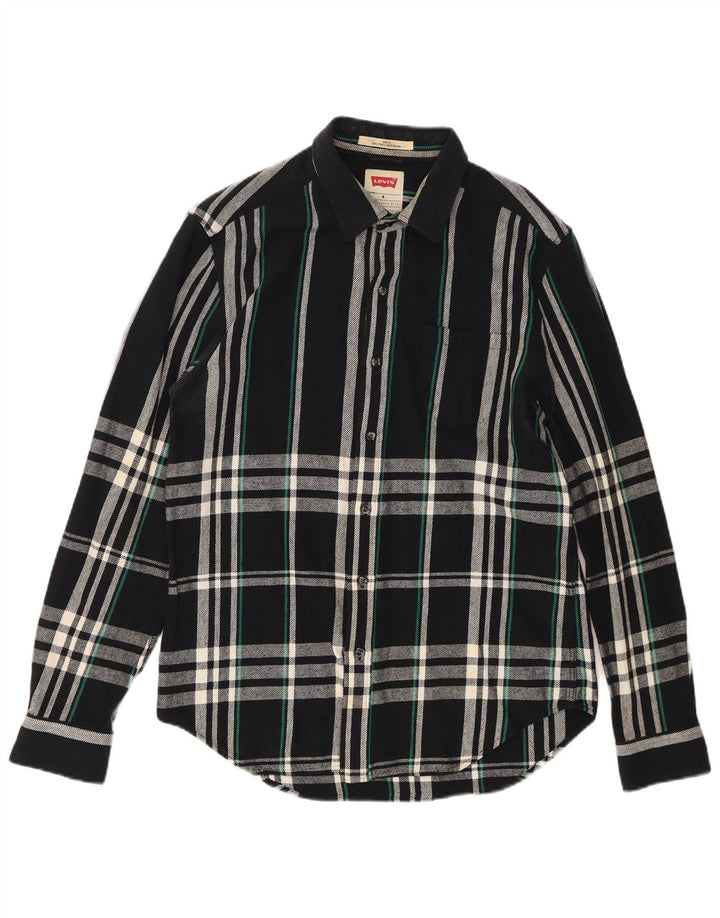 Camicia Levi's da uomo slim fit in flanella a quadri blu navy medio