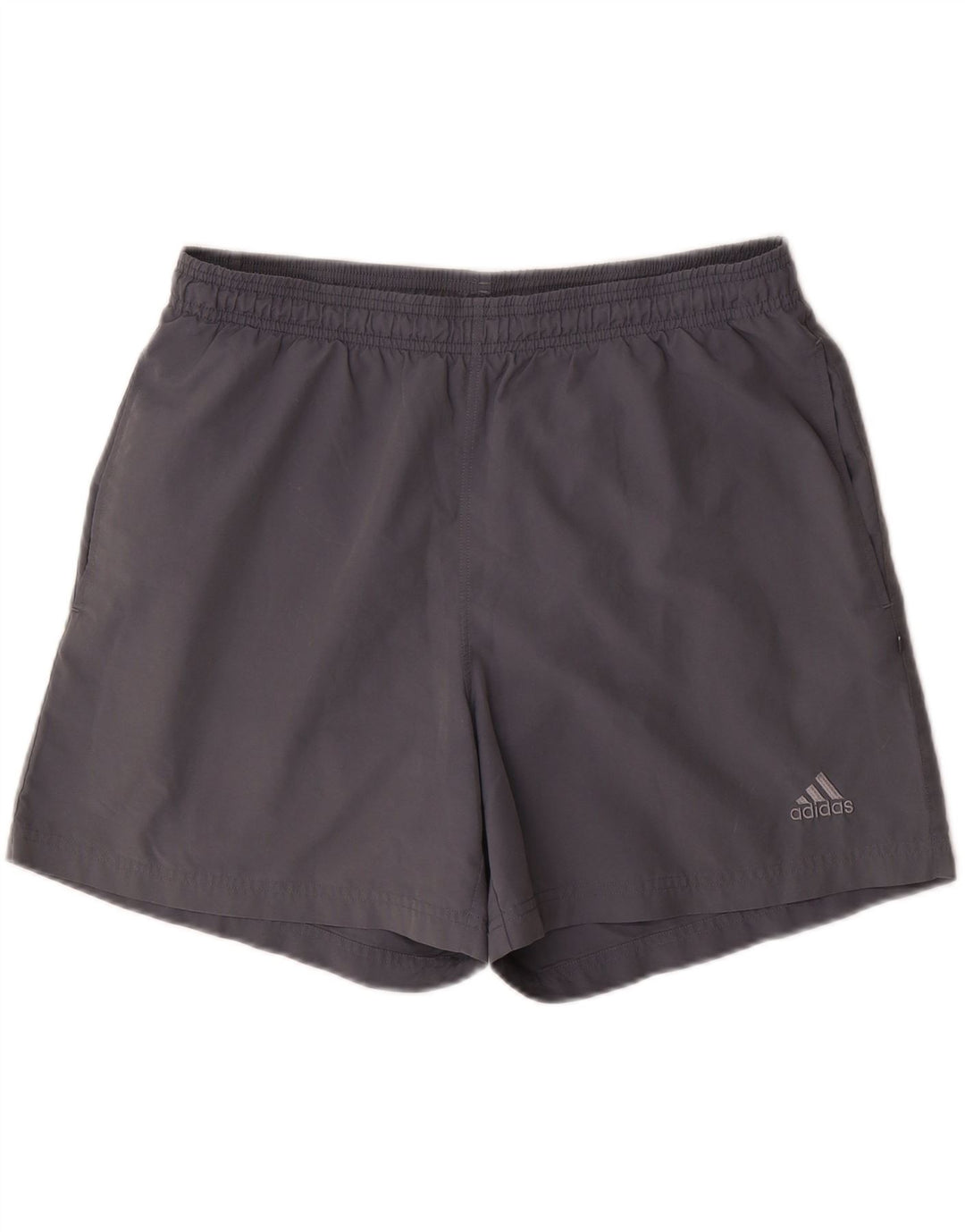 Pantaloncini sportivi Adidas da uomo grandi in poliestere grigio