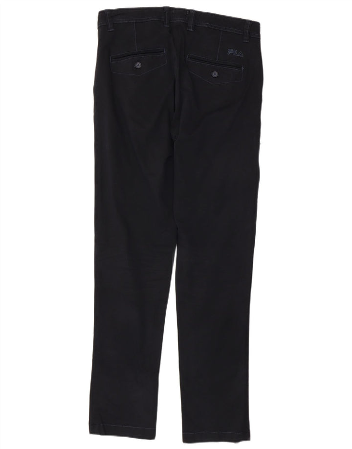 Pantaloni chino slim da uomo Fila IT 46 Small W36 L30 Blu Navy
