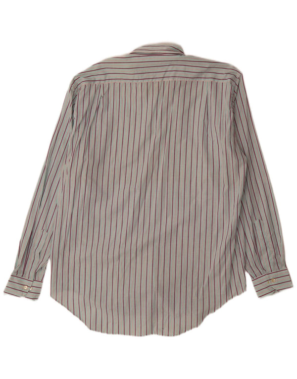 Camicia da uomo Cerruti 1881 taglia 40 15 3/4 cotone a righe blu medio classico