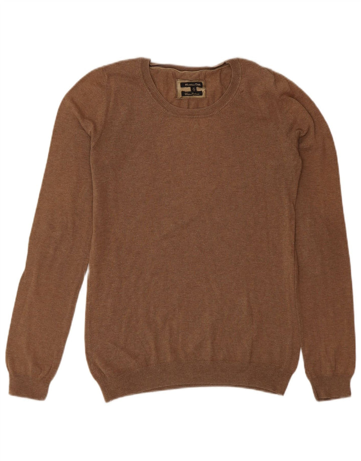 Maglione maglione girocollo da donna Massimo Dutti UK 12 Marrone medio